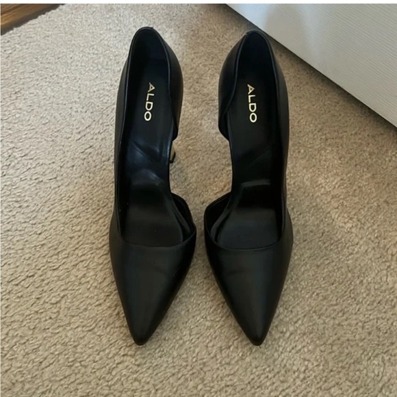 Aldo Shoes - Aldo Black Heels with Gold Accent